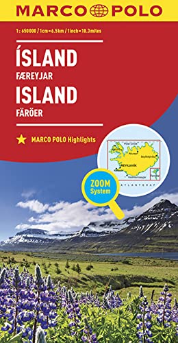 Iceland Marco Polo Map: Wegenkaart 1:750 000 (Marco Polo Maps)