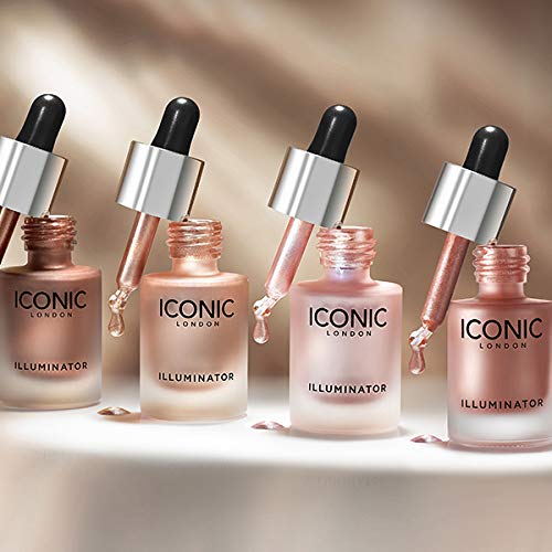 ICONIC London Iluminador Líquido - Gotas con Shimmer de Alta Pigmentación, Original, 13.5ml