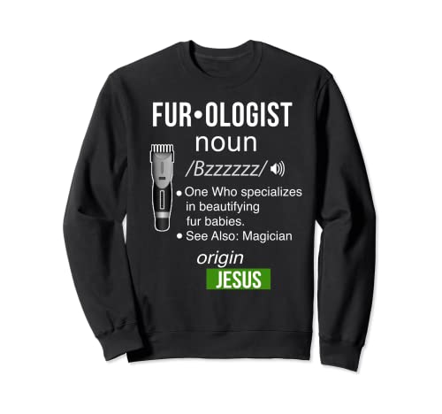 Idea de regalo de Navidad de peluquero para perros divertido definición de furólogo Sudadera