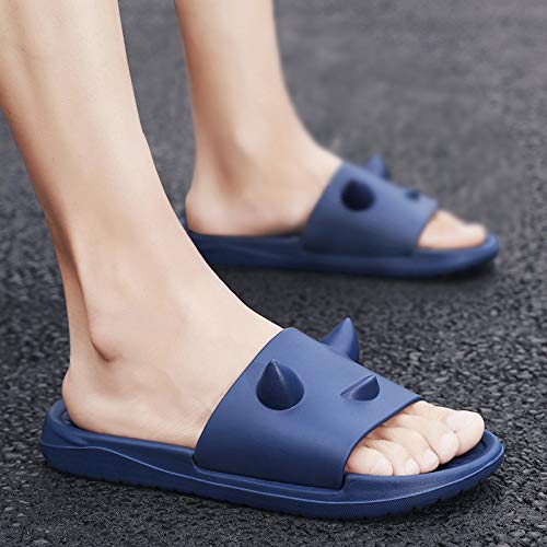 IENPAJNEPQN Hombres de la Jalea Zapatos Masculinos Deslizadores del Verano Calza Las Sandalias de Playa sólida Plataforma for Hombre (Color : Blue, Shoe Size : 8.5)