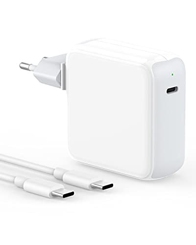 IFEART Cargador USB C 65W Compatible con MacBook Pro 13/14/ 15/16 Pulgadas, MacBook Air 2020/2019/ 2018, iPad Pro 12,9/11 Pulgadas, HP, Lenovo, Cargador Rápido, Cable USB C a C de 2M, LED