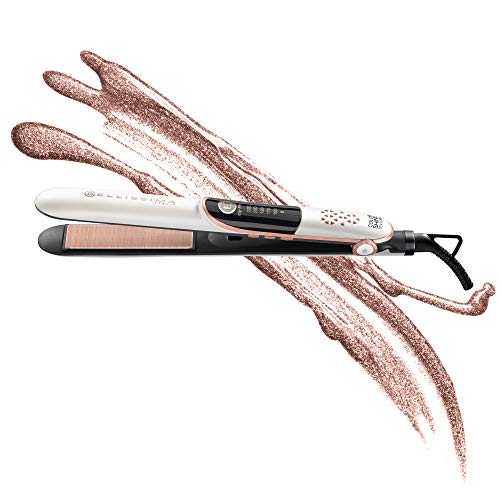 Imetec Bellissima Creativity Color Shine B22 100, Plancha de pelo para cabellos teñidos, revestimiento de tejido para proteger el cabello, ajuste de la temperatura de 150.ºC a 230.ºC