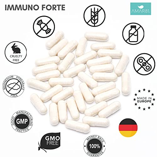 IMMUNO AQUA Defensas Fuertes, Vitamina C, D, E, Zinc, Reishi y Minerales Agua de Mar. 1 mes 30 cápsulas