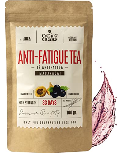 Infusion frutos rojos con Rooibos, Regaliz, Maca, Açai, Bayas de Goji, Hibisco, Vainilla Bourbon - Te detox y vitaminas para el cansancio & Gym - Sin cafeina - Antioxidante natural 100g