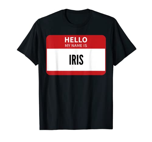 Iris etiqueta de nombre, hola mi nombre es iris Camiseta