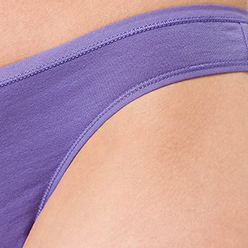 Iris & Lilly BELK001M5 Tanga, Azul Marino/Violeta Oscuro, 40, Pack de 5