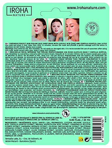 Iroha Nature - MASCARILLA PERFECT SKIN PEELING Ácido Glicólico Mascarilla facial peeling perfeccionador