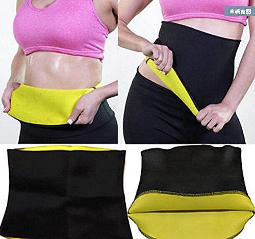 iSpchen Butterme Neopreno Sweat Sauna Cintura Trainer Sport fatburner Hot Former Vientre Cintur¨®n CORS¨¦ Slim Mer Belt para p¨¦rdida de Peso Hombres & Mujeres Amarillo Amarillo Extra-Large