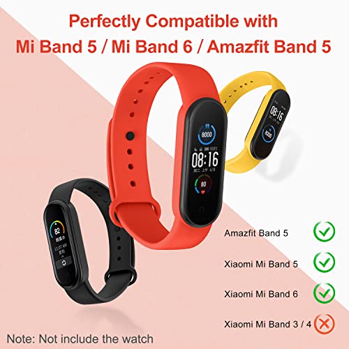 ivoler Pulseras Xiaomi Mi Band 6/Mi Band 5/Amazfit Band 5, [20 Piezas] Correas de Repuesto para Mi Band 6/5/Amazfit Band 5 Correa de Repuesto Suave, Transpirable, Resistente al Sudor - 20 Colores