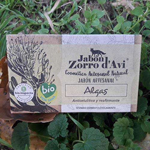 Jabón Zorro D’Avi Jabón Natural Ecológico de Algas Anticelulítico Hidratante y Regenerador - 120 gr