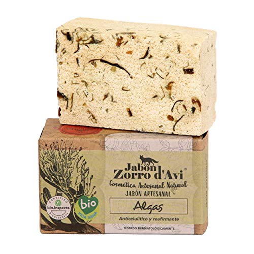 Jabón Zorro D’Avi Jabón Natural Ecológico de Algas Anticelulítico Hidratante y Regenerador - 120 gr