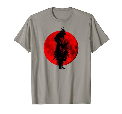 Japón Samurai Shinto Buddhisnus Anime Luna Roja Sensai Camiseta