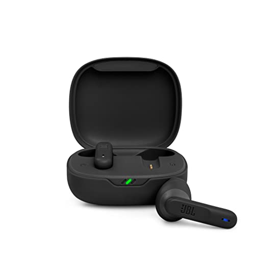 JBL Wave 300 TWS True Wireless Auriculares Inalámbricos In-Ear con micrófono integrado, hasta 26 horas de reproducción, incluye estuche de carga, negro