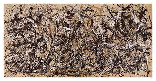 JH Lacrocon Pinturas a Mano Autumn Rhythm Número 30 1950 de Jackson Pollock - 200X100 cm Reproducción Lienzo Abstracto Poster Enrollado