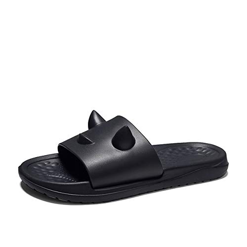 JIEIIFAFH Hombres de la Jalea Zapatos Masculinos Deslizadores del Verano Calza Las Sandalias de Playa sólida Plataforma for Hombre (Color : Black, Shoe Size : 7.5)