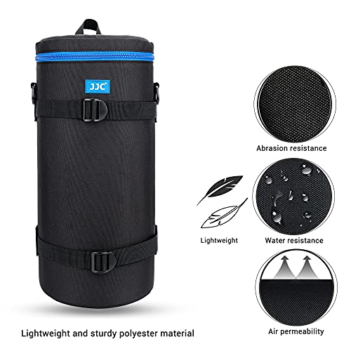 JJC - Estuche de lujo con bolsa para lentes para lentes Sony FE 200-600 mm F5.6-6.3 G OSS, accesorios para lentes resistentes al agua Estuche protector con correa para el hombro y cojín desmontable