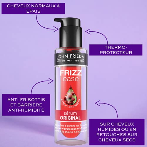 John Frieda Sérum Anti-Frisottis Frizz-Ease Formule Originale 6 Effets 50 ml Modèle aléatoire