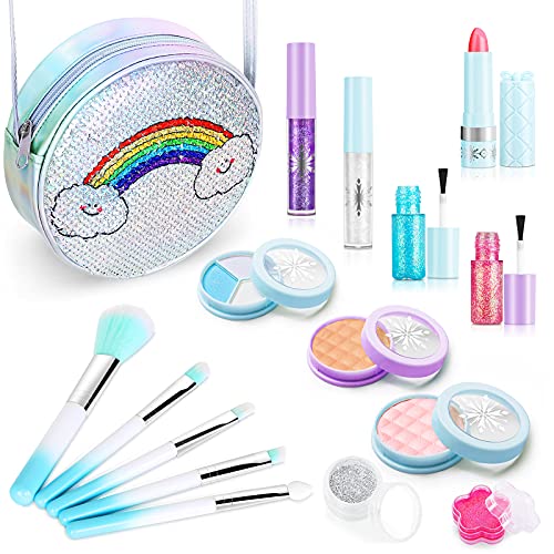 JoinJoy Maquillaje Niñas Set Maletin Juguete Niña Juguetes para Chicas Regalo de Princesa para Niñas en Fiesta,Cumpleaños,Navidad