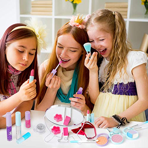 JoinJoy Maquillaje Niñas Set Maletin Juguete Niña Juguetes para Chicas Regalo de Princesa para Niñas en Fiesta,Cumpleaños,Navidad