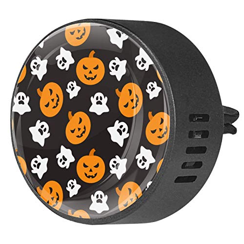 Josid 2 accesorios de Halloween divertidos de calabaza fantasma para coche, ambientador de aromaterapia, difusor de ventilación de coche, clip de regalo decoraciones de 40 mm