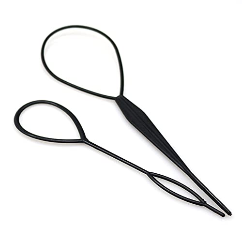 Juego de 10 horquillas mágicas de plástico para coleta de caballo, accesorio para peinar el cabello, herramienta para hacer peinados para niñas y mujeres (grande + pequeño)