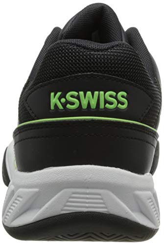 K-Swiss Performance Bigshot Light 4, Zapatos de Tenis Hombre, Grafito Azul/Verde neón Suave/Blanco, 45 EU