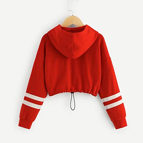 K-Youth Sudaderas Tumblr Adolescentes Chicas Sudadera Niño Cortas Ropa Bebe Niña Invierno Otoño Abrigo Bebe Niña Ropa para Niños Chandal Niñas de 2 a 11 años (Rojo, 10-11 años)