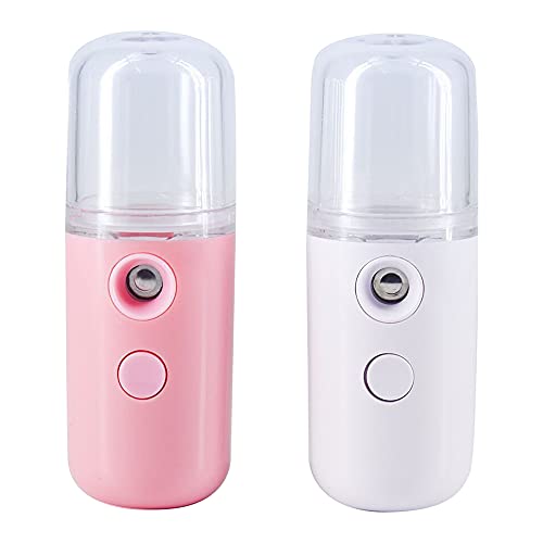 Kaimeilai 2 nebulizador, USB Handy Atomizer Machine, Nano Lonen Mist Spray, Handy Face Mister Vaporizador Hidratante Belleza Cuidado de la Piel Rociador hidratante con USB Recargable