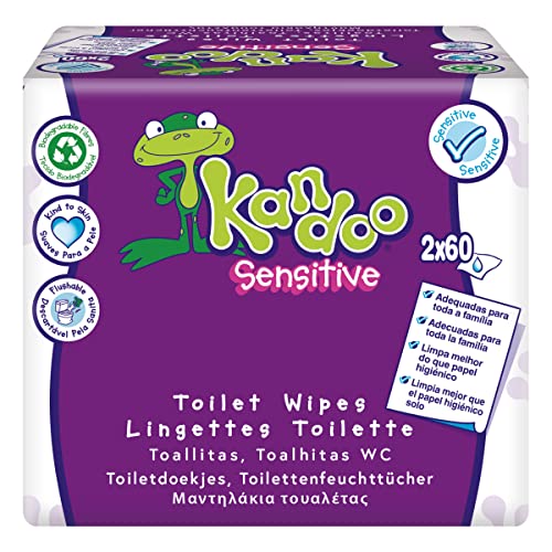 KANDOO TOALLITAS HÚMEDAS BEBÉ SENSITIVE SIN PERFUME 2 x 60 ud