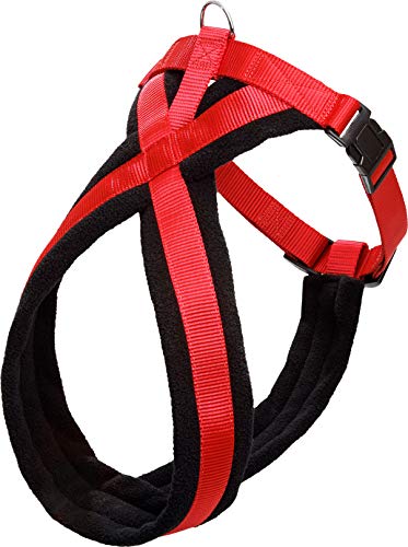 Karlie 1031183 Arnés de Nylon Cross, Rojo, 25 x 64-80 cm, Ajustable, M