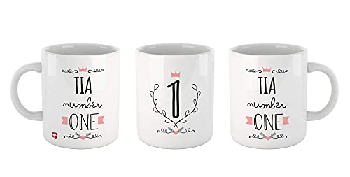 Kembilove Tazas Familiares – Preciosas Tazas para Toda la Familia – Tú Eres La Tía Número Uno – Magníficas Tazas de Café para Hombres y Mujeres – Regalos Divertidos para Familiares y Amigos