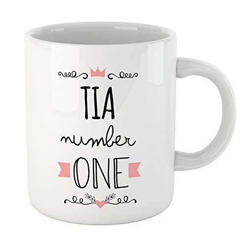 Kembilove Tazas Familiares – Preciosas Tazas para Toda la Familia – Tú Eres La Tía Número Uno – Magníficas Tazas de Café para Hombres y Mujeres – Regalos Divertidos para Familiares y Amigos