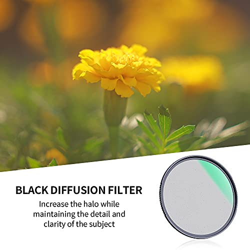 K&F Concept 67mm Filtro Black-Mist 1 de Vidrio Optico para Suavizador de Imagen y Video