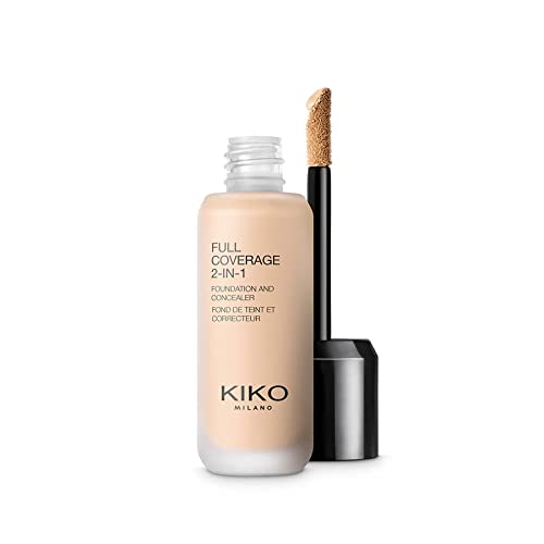 KIKO Milano Full Coverage 2-In-1 Foundation & Concealer 02 - Wr 10 | Base de maquillaje y corrector 2 en 1, alta cobertura