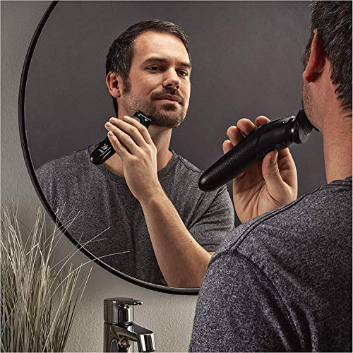 King C. Gillette Recortadora de Barba y Cortapelos Inalámbrica, con Cuchillas y 3 Peines Intercambiables + Gel para Barba y Rostro con Agua de Coco, Aceite de Argán y Aceite de Aguacate, 350 ml