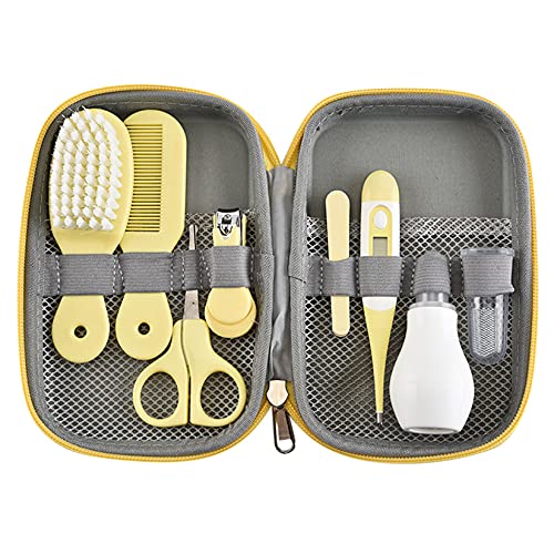 Kit Bebe Recien Nacido Higiene, MKNZOME 8 piezas Kit de Aseo para Bebés con Estuche de Transporte Set Cuidado Bebe Regalo para bebés recién nacidos niños pequeños cuidado de la salud y aseo