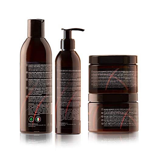 Kit Revitalizante Nutritivo para cabello ondulado y rizado Natural&Amazing de DIVINA BLK, 4 productos incluidos, tratamiento reestructurante completo