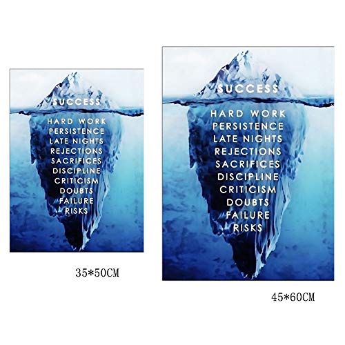 KKJJ Moderna Cuadro Decorativo Canvas Imprimir Imagen Iceberg Lienzo Motivacional Póster Abstractos En Lienzo, Un Gran Regalo para Sus Amigos Y Familiares, Sin Marco,45 * 60CM