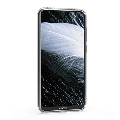 kwmobile Carcasa Compatible con Huawei Y7 (2019) / Y7 Prime (2019) - Funda Silicona TPU Flor Azteca Blanco/Transparente