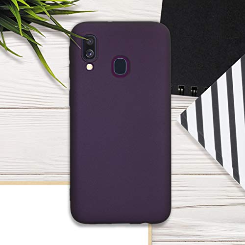 kwmobile Carcasa Compatible con Samsung Galaxy A40 - Funda de Silicona para móvil - Cover Trasero en Frambuesa metálico