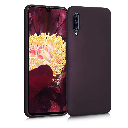 kwmobile Carcasa Compatible con Samsung Galaxy A70 - Funda de Silicona para móvil - Cover Trasero en Frambuesa metálico