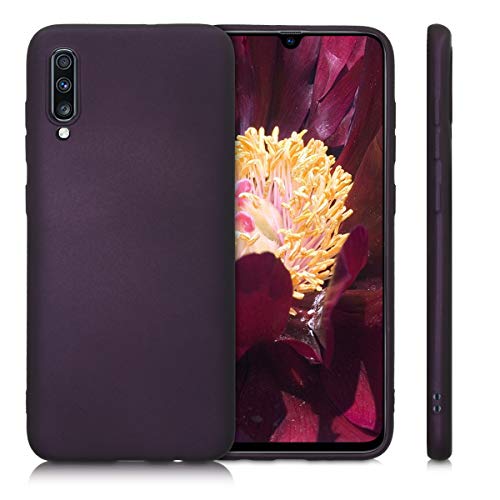 kwmobile Carcasa Compatible con Samsung Galaxy A70 - Funda de Silicona para móvil - Cover Trasero en Frambuesa metálico