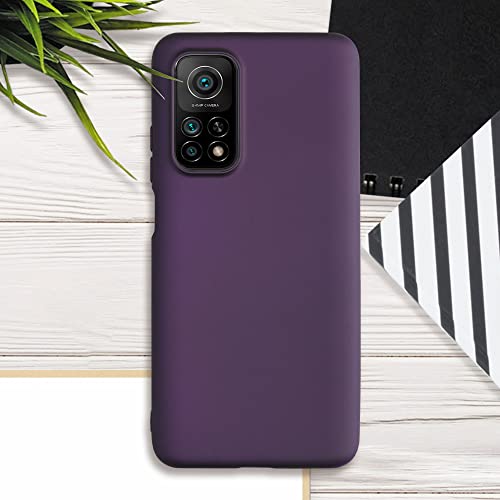 kwmobile Carcasa Compatible con Xiaomi Mi 10T / Mi 10T Pro - Funda de Silicona para móvil - Cover Trasero en Frambuesa metálico