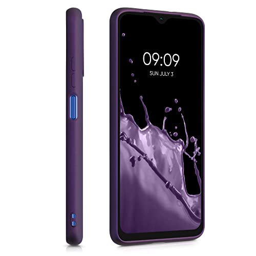 kwmobile Carcasa Compatible con Xiaomi Redmi 9T - Funda de Silicona para móvil - Cover Trasero en Frambuesa metálico