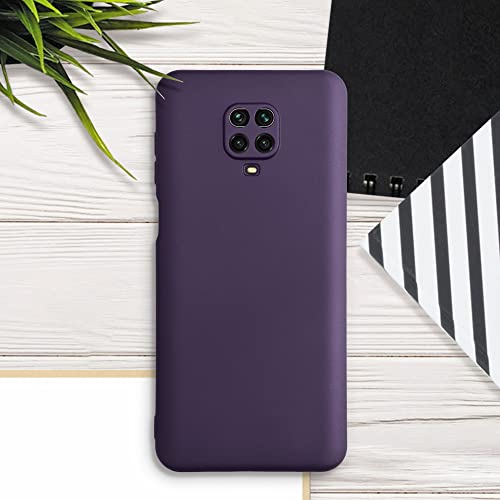 kwmobile Carcasa Compatible con Xiaomi Redmi Note 9S / 9 Pro / 9 Pro MAX - Funda de Silicona para móvil - Cover Trasero en Frambuesa metálico