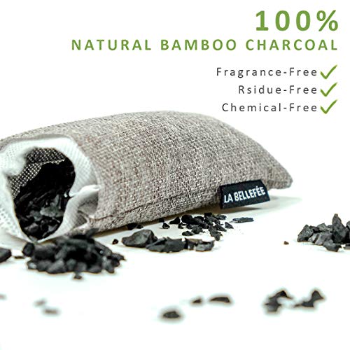 LA BELLEFÉE Bolsa de Carbón Activo Ambientador de Aire Natural Absorbentes de Humedad Desodorante para Eliminar los Olores del Automóvil Armarios Zapatos Frigorífico