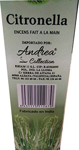 La Casa de los Aromas 45031 Incienso Citronela, 6 Paquetes de 20 Varillas, Verde Marron, 25.5 x 9 x 6 cm