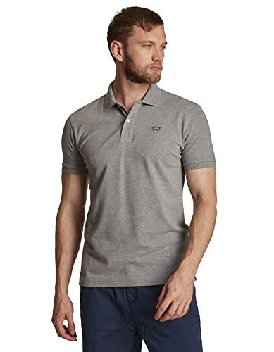 La Martina - Polo de Hombre Slim fit, Gris Brezo Medio, Man, XL