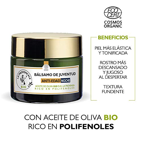 La Provençale Bio Bálsamo De Juventud Crema Antiedad Noche Con Aceite De Oliva Bio - 50 Ml, Floral