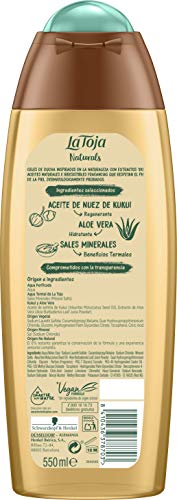 La Toja Naturals Gel de Baño Hidratante con Aceite de Nuez de Kukui y Aloe Vera, 550ml